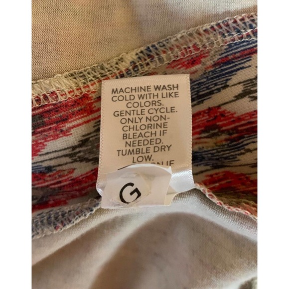 J.Jill Women's S Small Cream Blue Boho Long Sleeve Luxe Supima Tunic Top Shirt - Picture 12 of 12